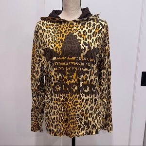 Adidas leopard hoodie tee